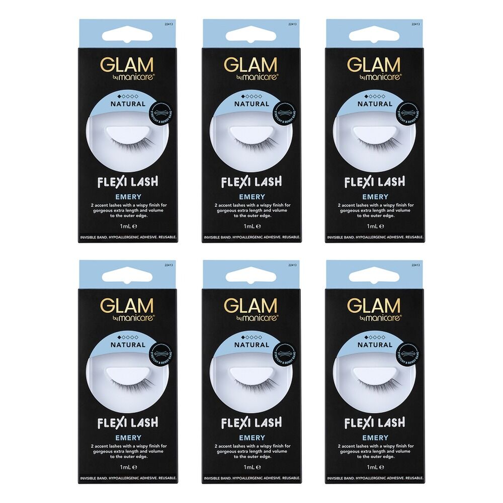 Glam by Manicare Flexi Lash Emery Pack of 6