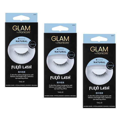 Glam by Manicare Flexi Lash River Pack of 3