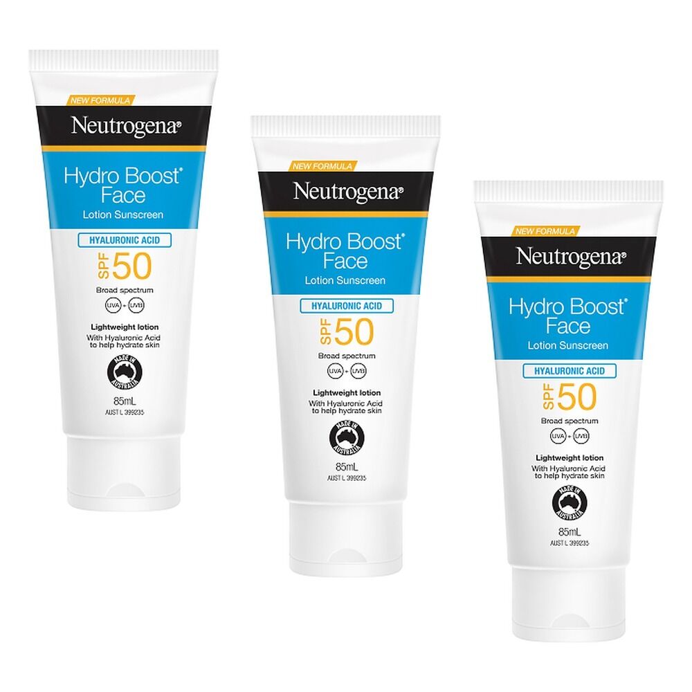 Neutrogena Hydro Boost Face Lotion Sunscreen SPF50 85mL Pack of 3