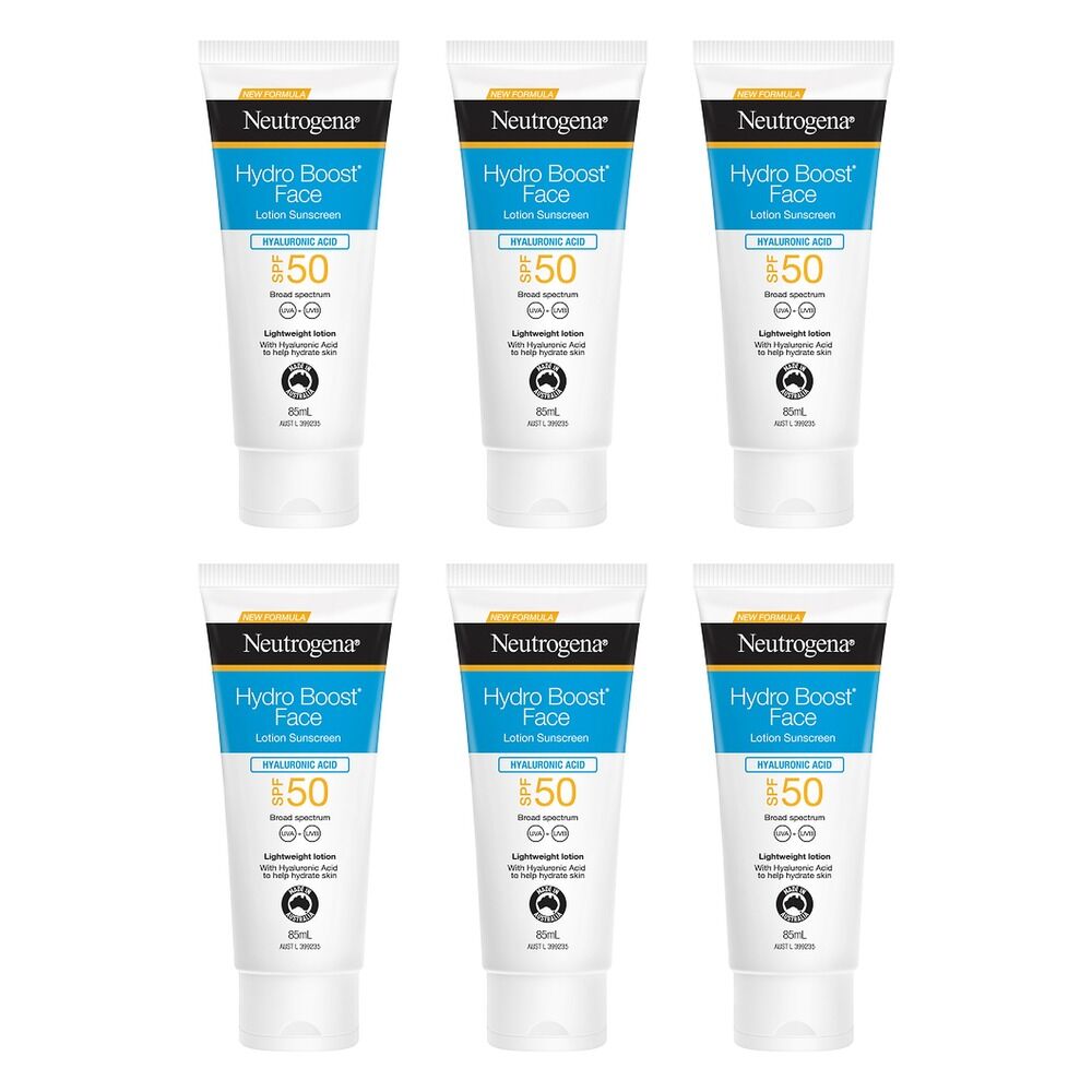 Neutrogena Hydro Boost Face Lotion Sunscreen SPF50 85mL Pack of 6