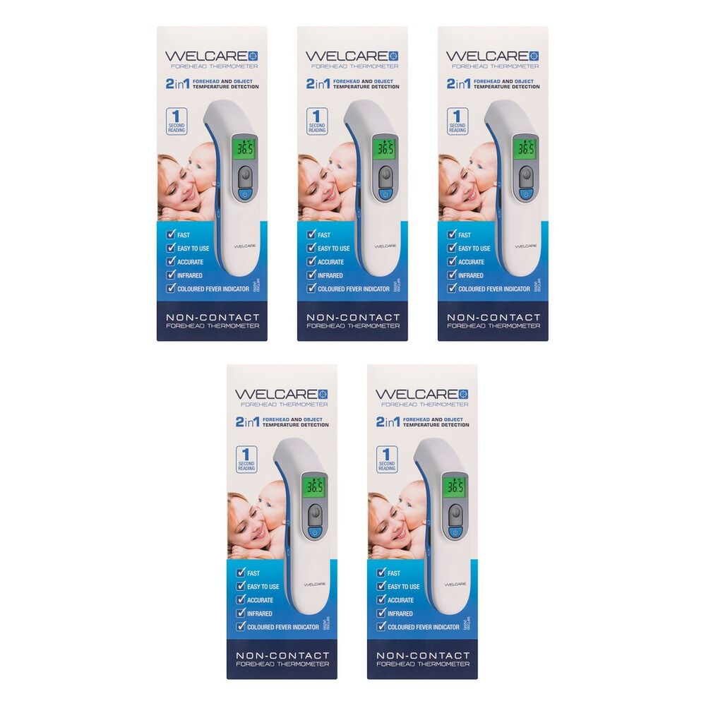 Welcare 2in1 Forehead and Object Detection Thermometer WFT200 Pack of 5