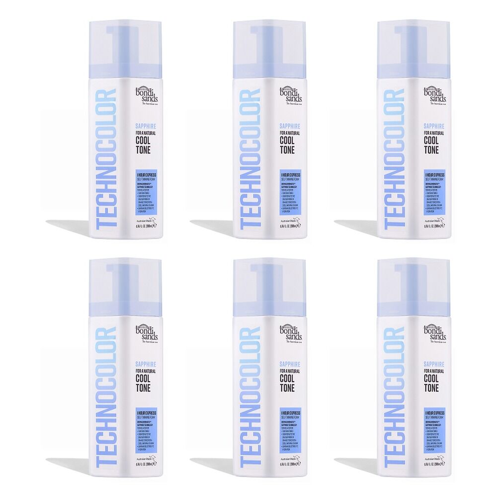 Bondi Sands Sapphire Technocolor Self Tanning Foam 200mL Pack of 6