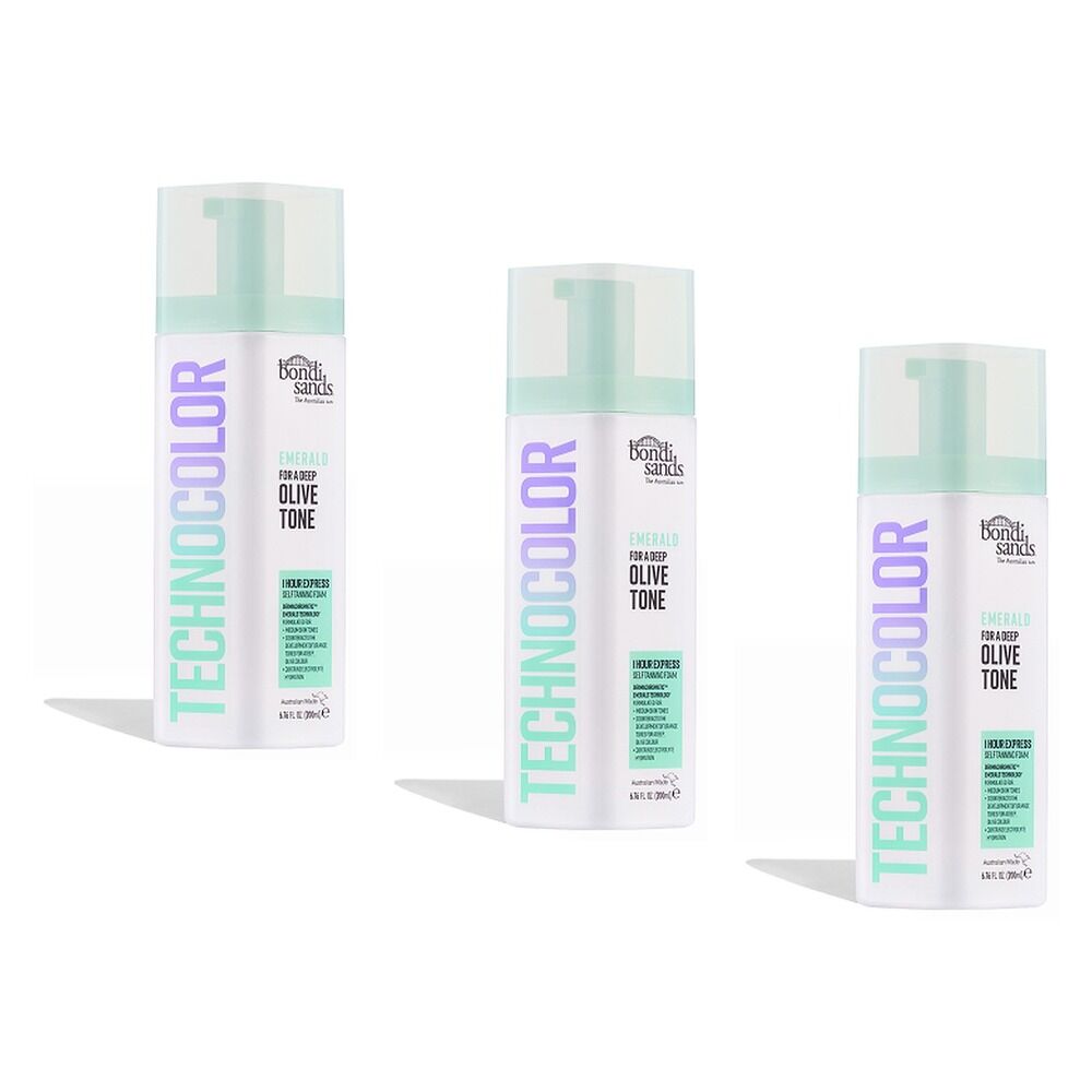 Bondi Sands Emerald Technocolor Self Tanning Foam 200mL Pack of 3