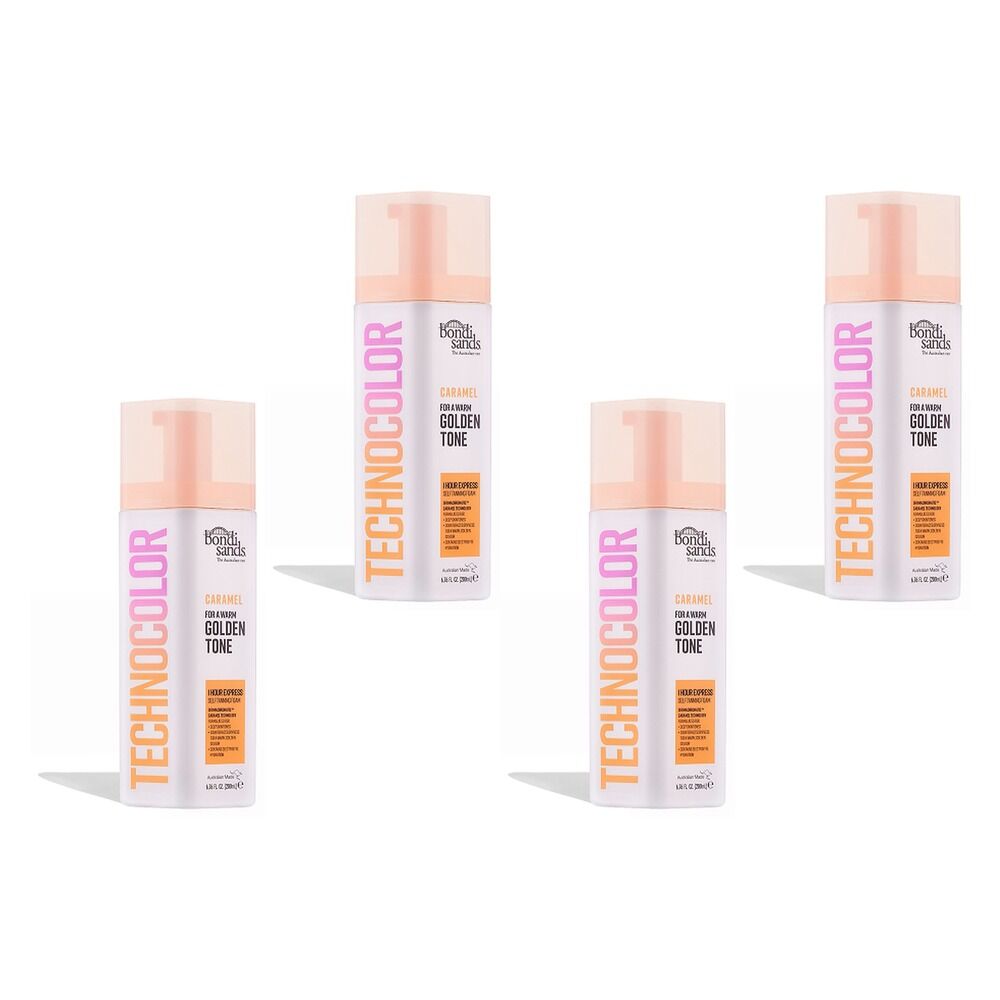 Bondi Sands Caramel Technocolor Self Tanning Foam 200mL Pack of 4