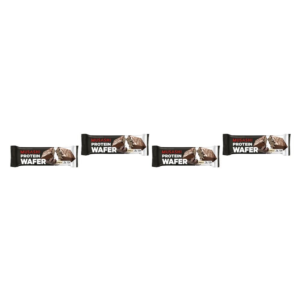 Musashi Protein Wafer Vanilla 40g x 12 Bundle of 4
