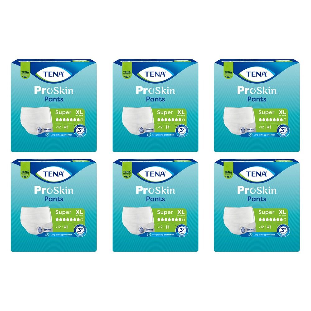 Tena ProSkin Pants Super Extra Large 12 Pack x 4 Bundle of 6