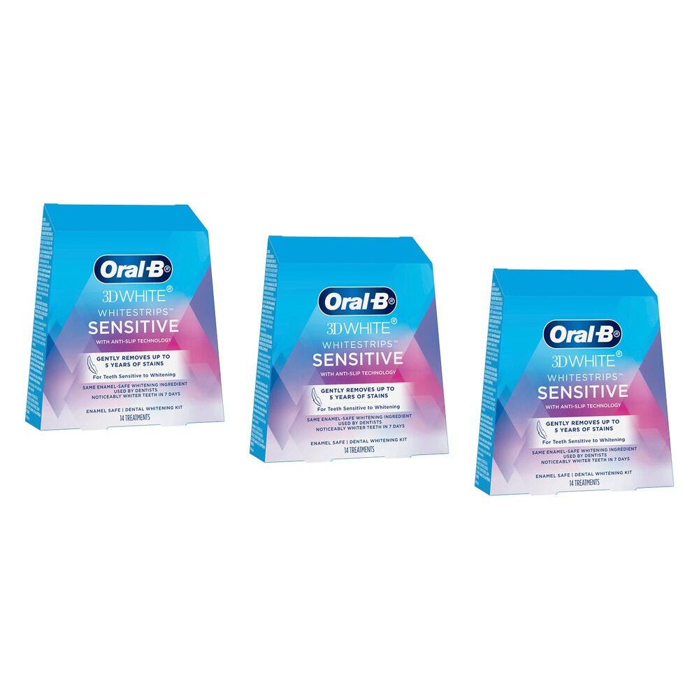 Oral-B 3D White Whitestrips Sensitive 14 Pack Bundle of 3
