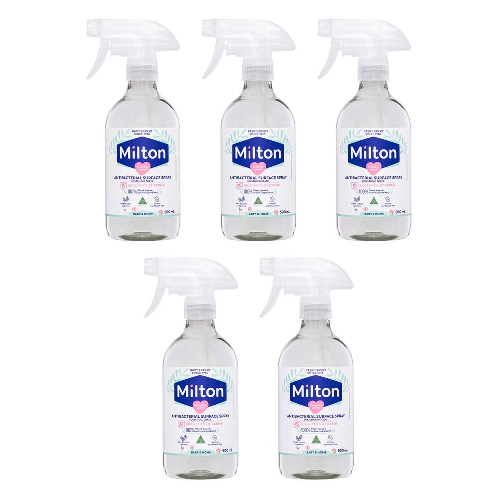 Milton Antibacterial Surface Spray 500mL Pack of 5