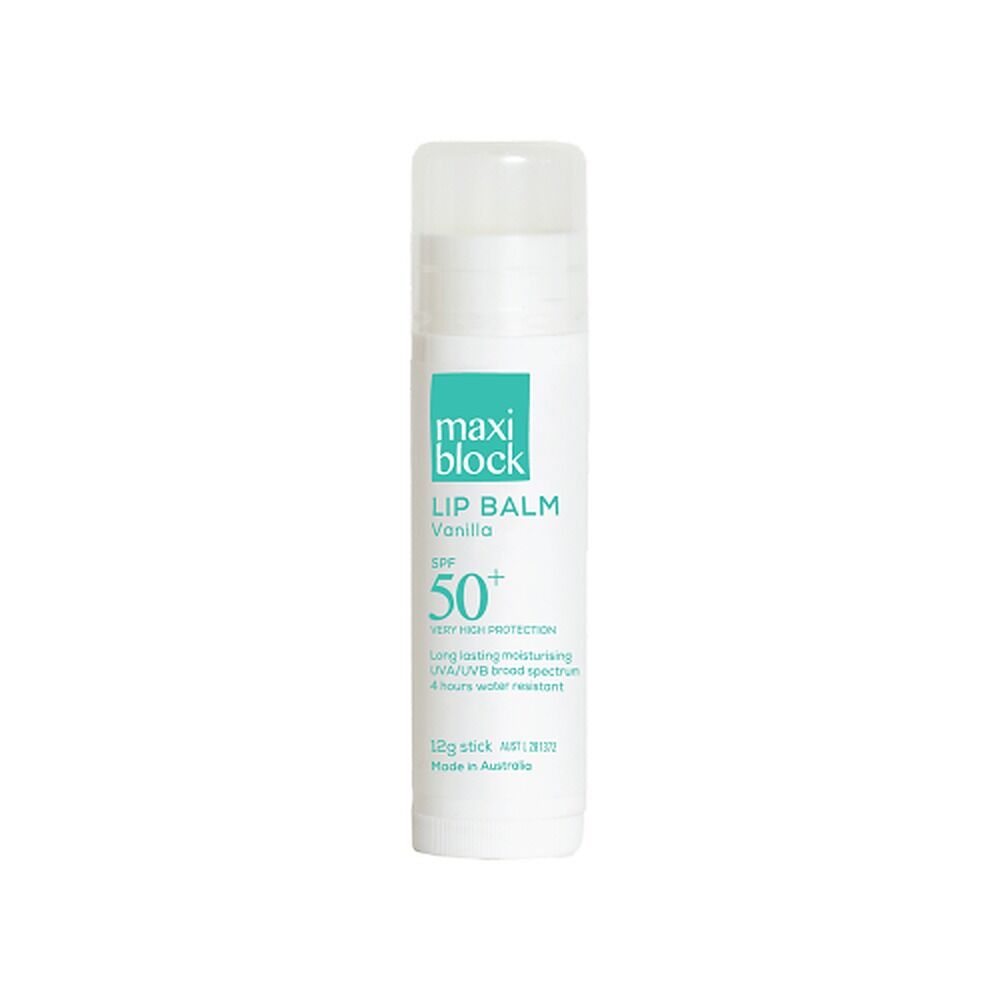 Maxiblock Sun Moisturising Lip Balm SPF 50+ Vanilla 12g
