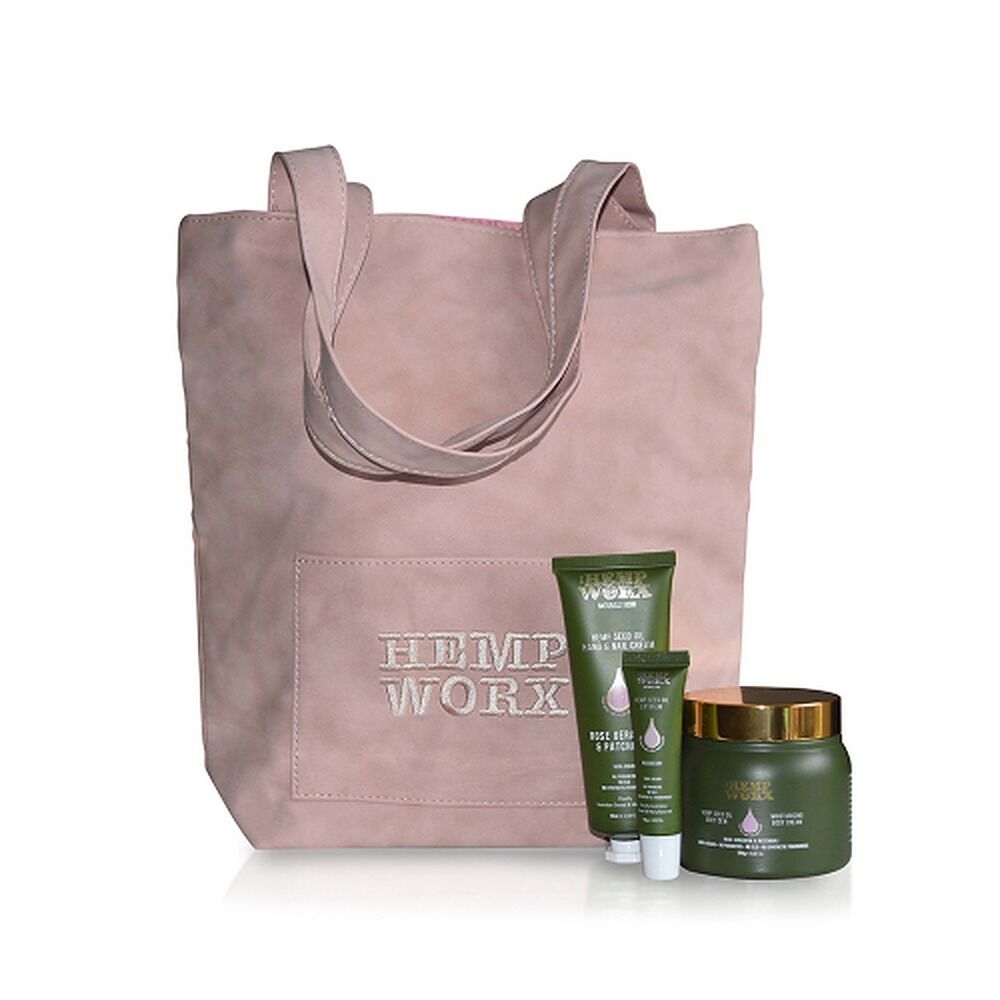 Hemp Worx Blooming Beauty Gift Set Rose Geranium & Patchouli
