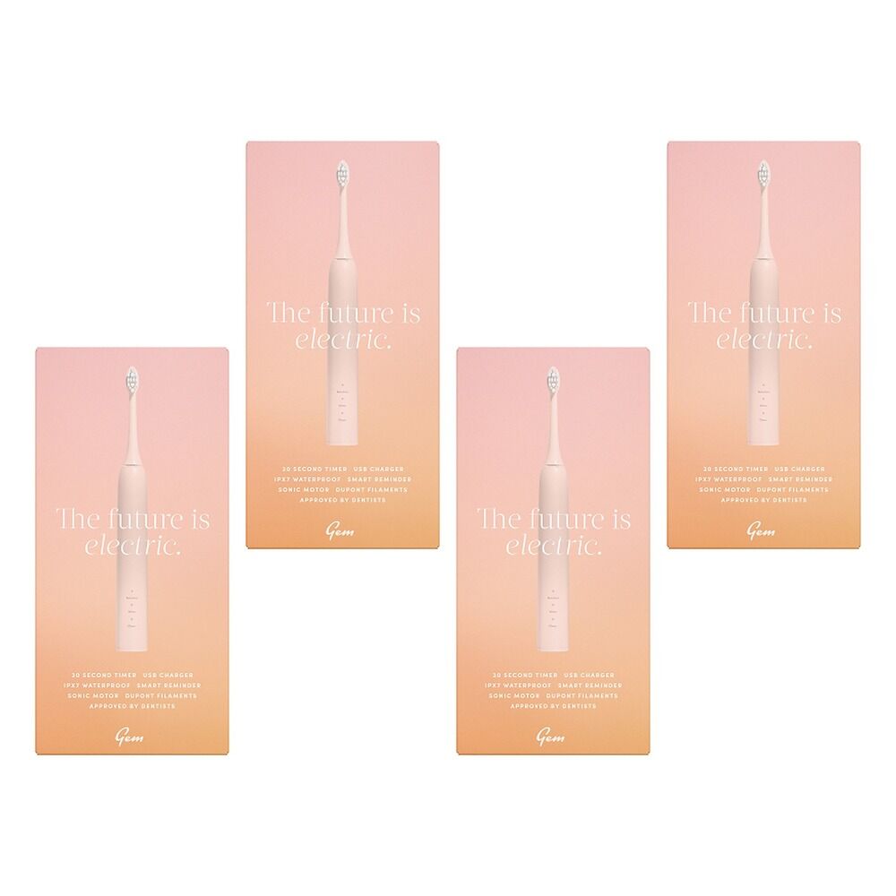 GEM Electric Toothbrush Watermelon Pack of 4