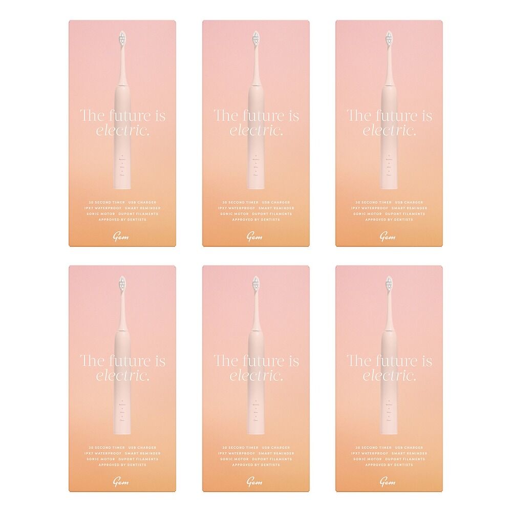 GEM Electric Toothbrush Watermelon Pack of 6