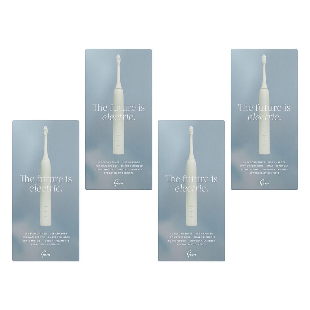GEM Electric Toothbrush Mint Pack of 4