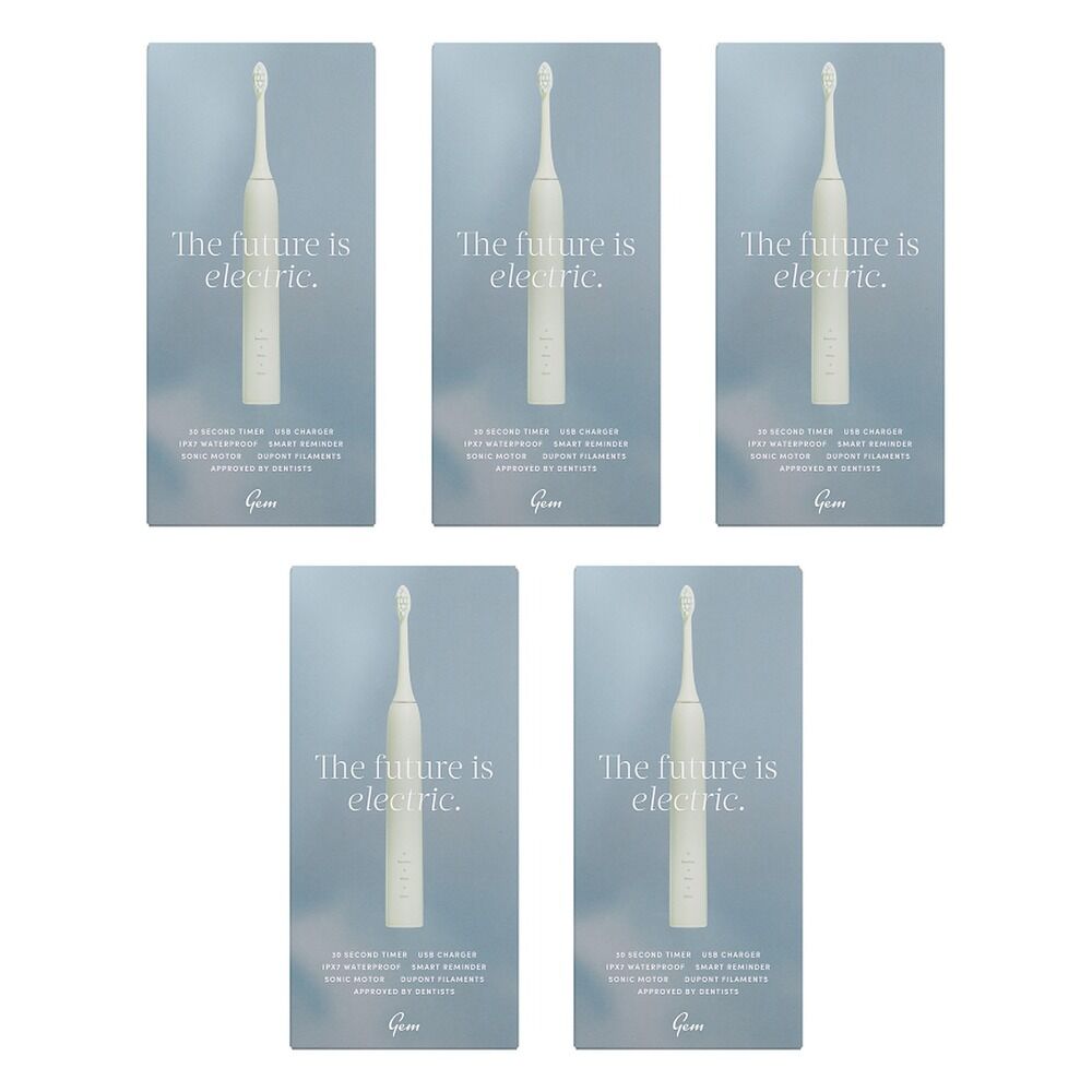 GEM Electric Toothbrush Mint Pack of 5