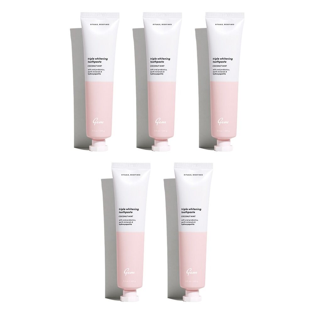 GEM Triple Whitening Toothpaste Coconut Mint 100g Pack of 5