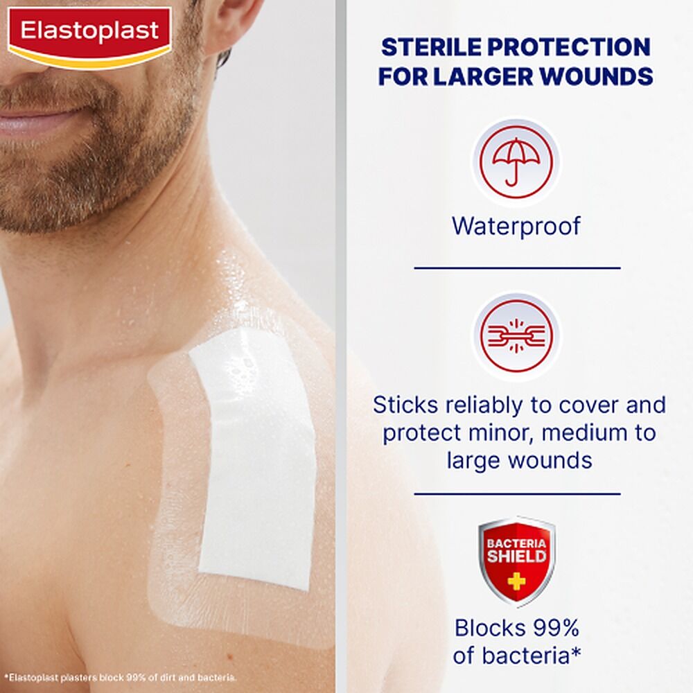 Elastoplast Waterproof 3XL Sterile Dressings 10 x 15cm