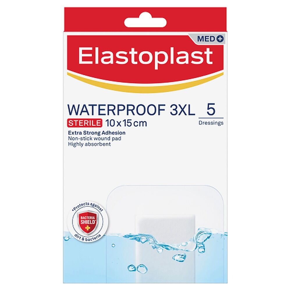 Elastoplast Waterproof 3XL Sterile Dressings 10 x 15cm