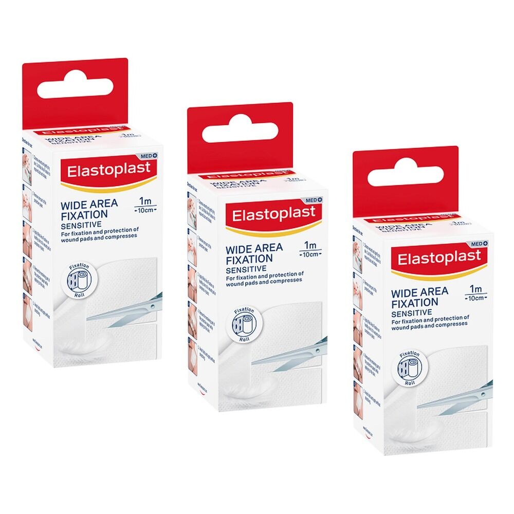 Elastoplast Wide Area Fixation Tape 1m x 10cm Pack of 3