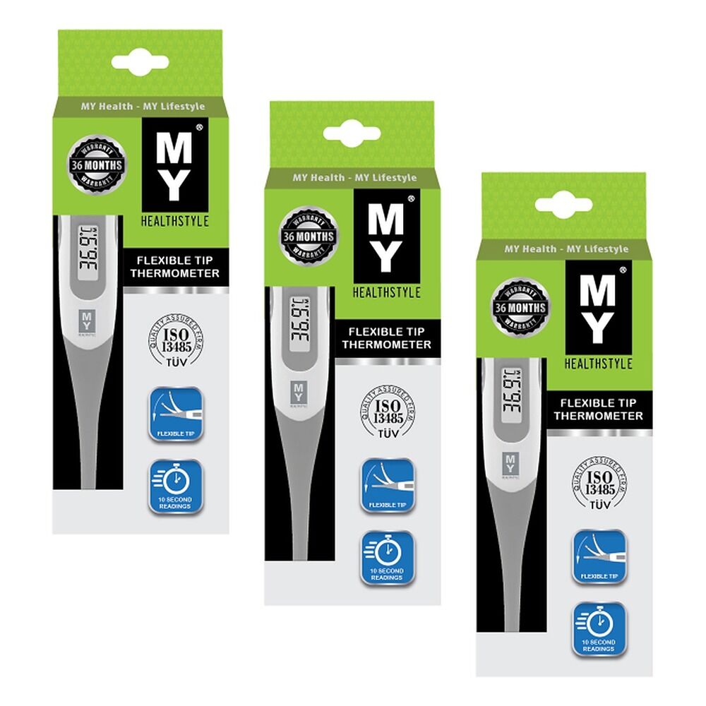 My Flexi Tip Thermometer 10 Seconds Pack of 3