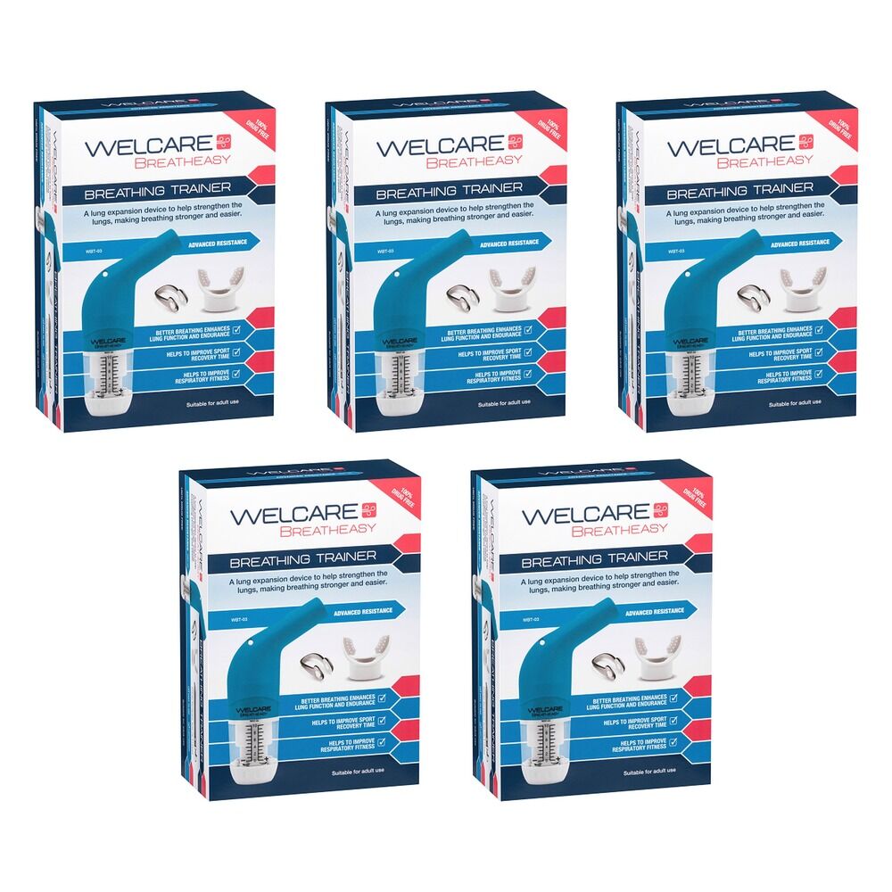 Welcare Breatheasy Breathing Trainer Advanced Resistance Pack of 5