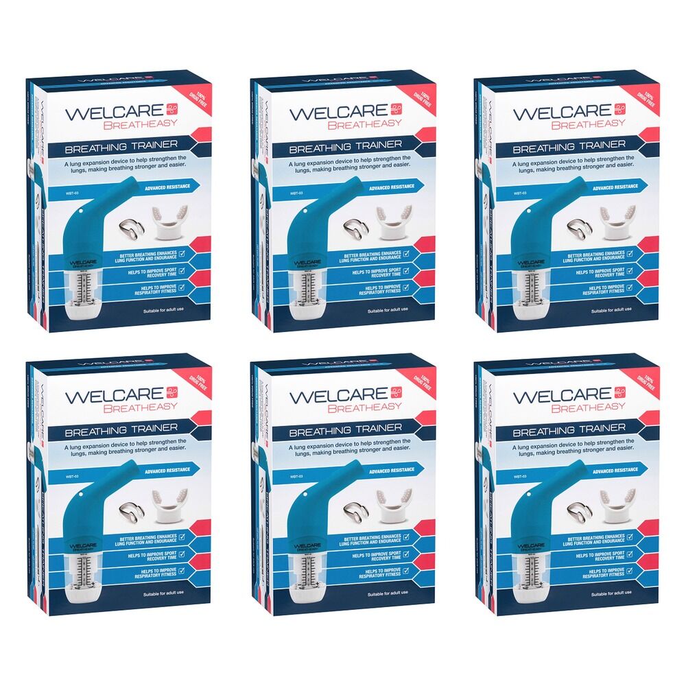 Welcare Breatheasy Breathing Trainer Advanced Resistance Pack of 6