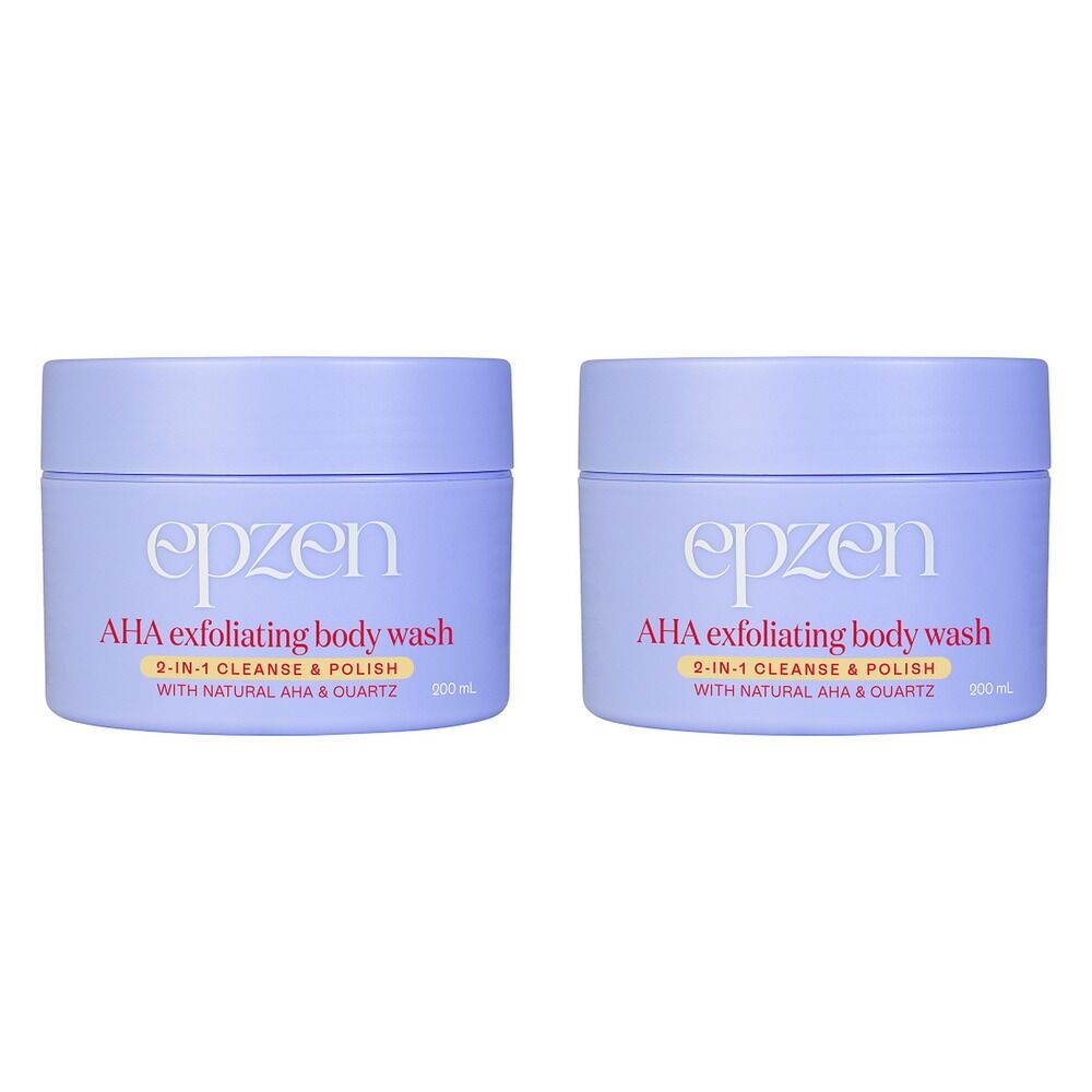 EpZen AHA Exfoliating Body Wash 200mL Pack of 2