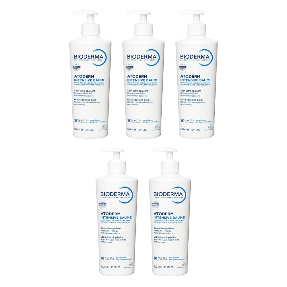 Bioderma Atoderm Intensive Baume Barrier-Replenishing Moisturiser Pack of 5
