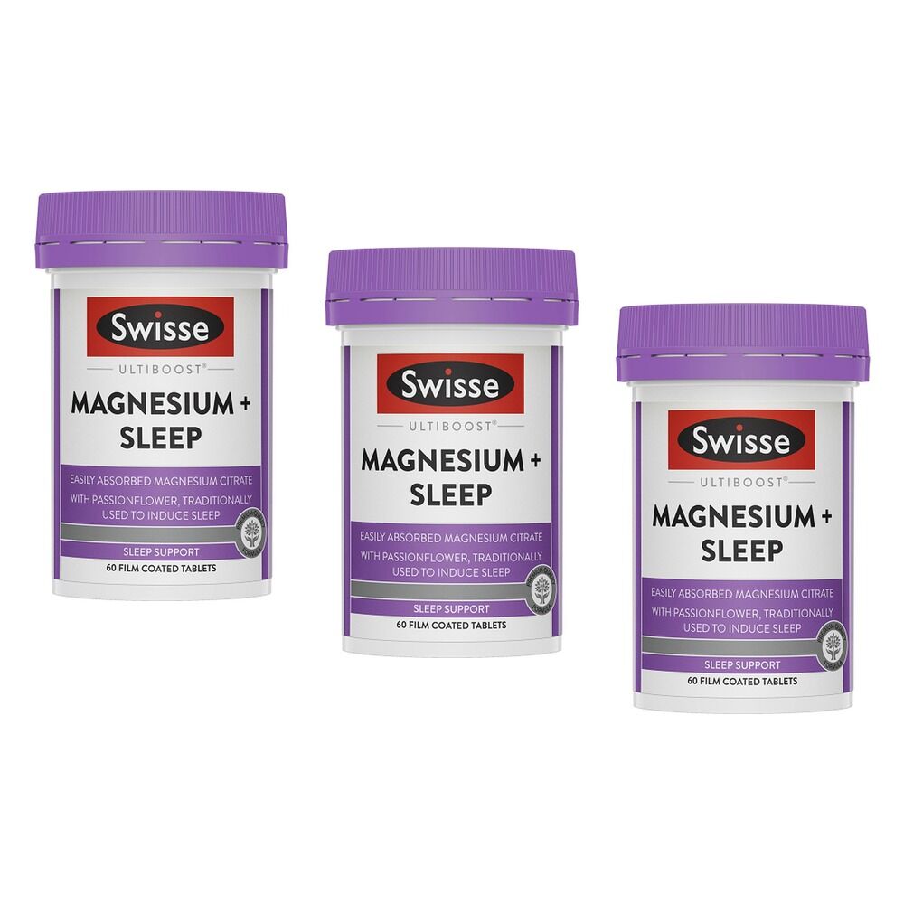 Swisse Ultiboost Magnesium + Sleep 60 Tablets Pack of 3