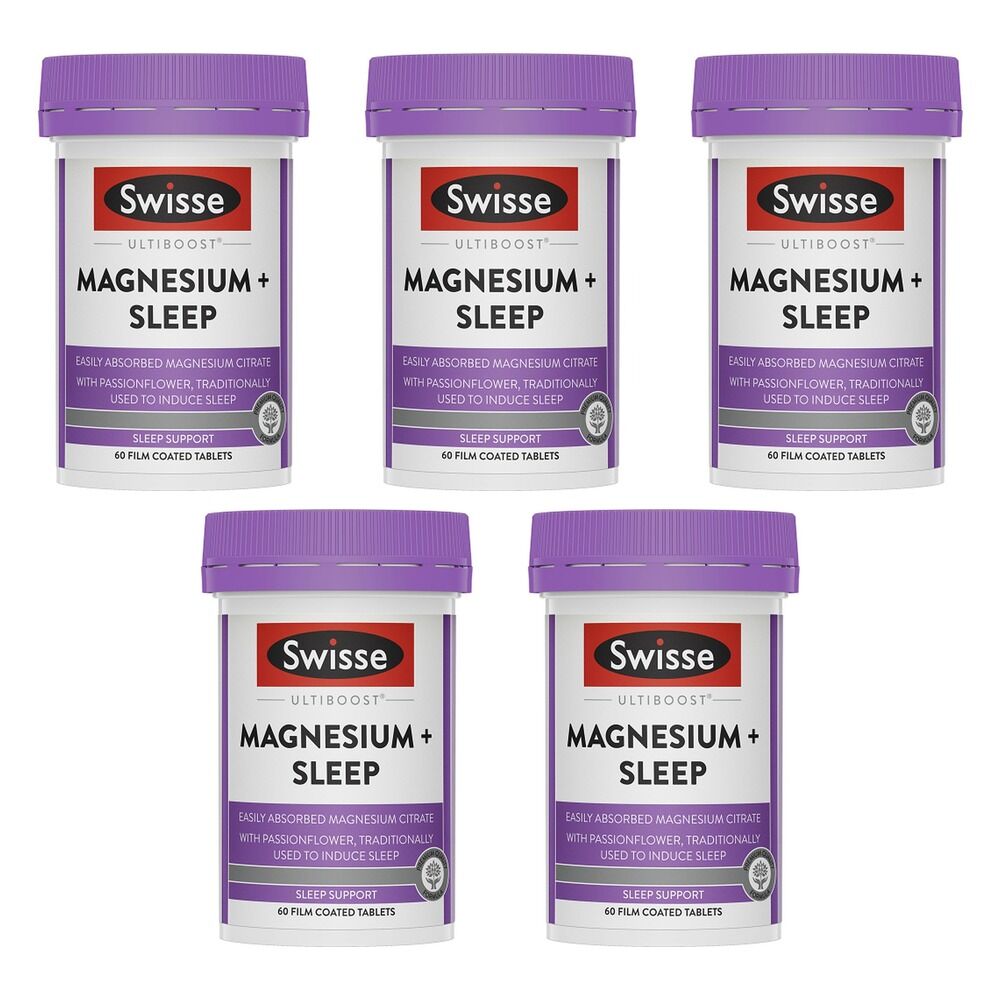 Swisse Ultiboost Magnesium + Sleep 60 Tablets Pack of 5