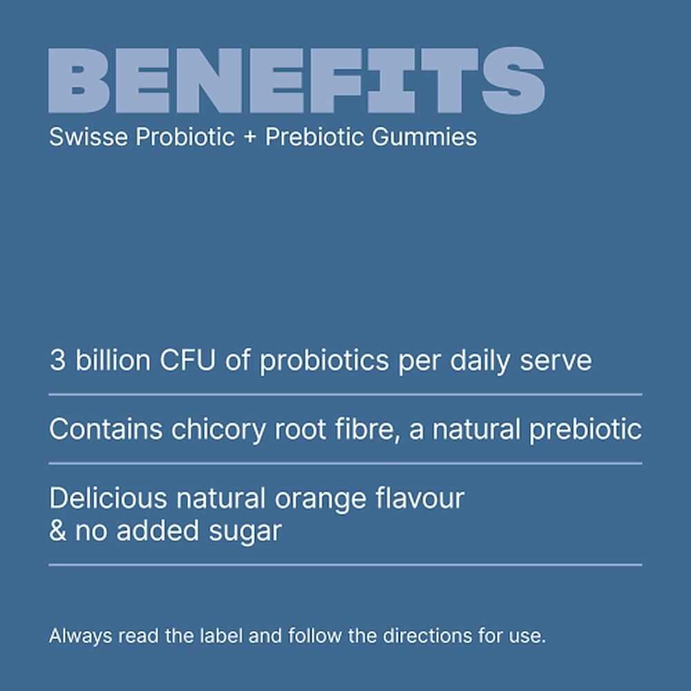Swisse Probiotic & Prebiotic Gummies Orange 45 Pastilles