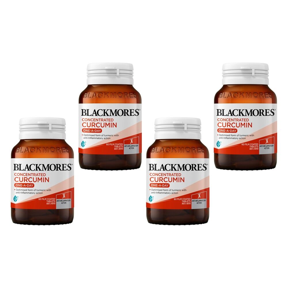 Blackmores Concentrated Curcumin One-A-Day 60 Tablets Pack of 4