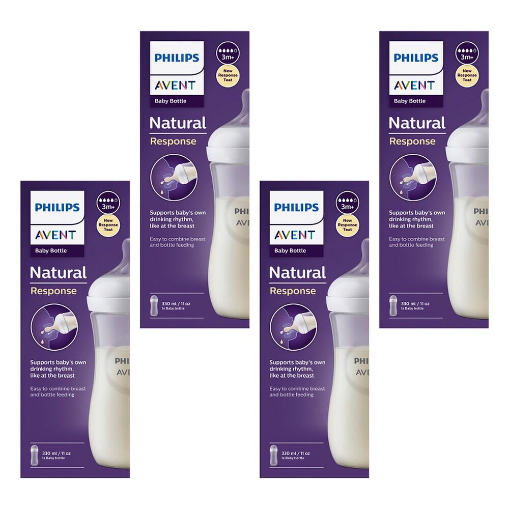 Philips Avent Natural Response 330mL Baby Bottle Pack of 4