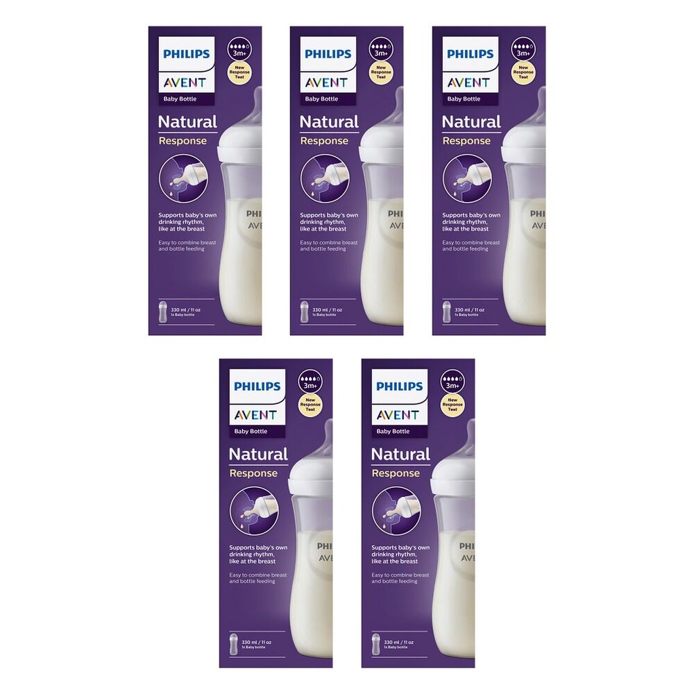 Philips Avent Natural Response 330mL Baby Bottle Pack of 5