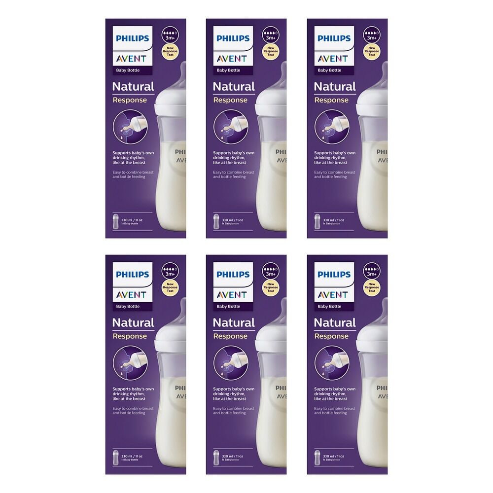 Philips Avent Natural Response 330mL Baby Bottle Pack of 6