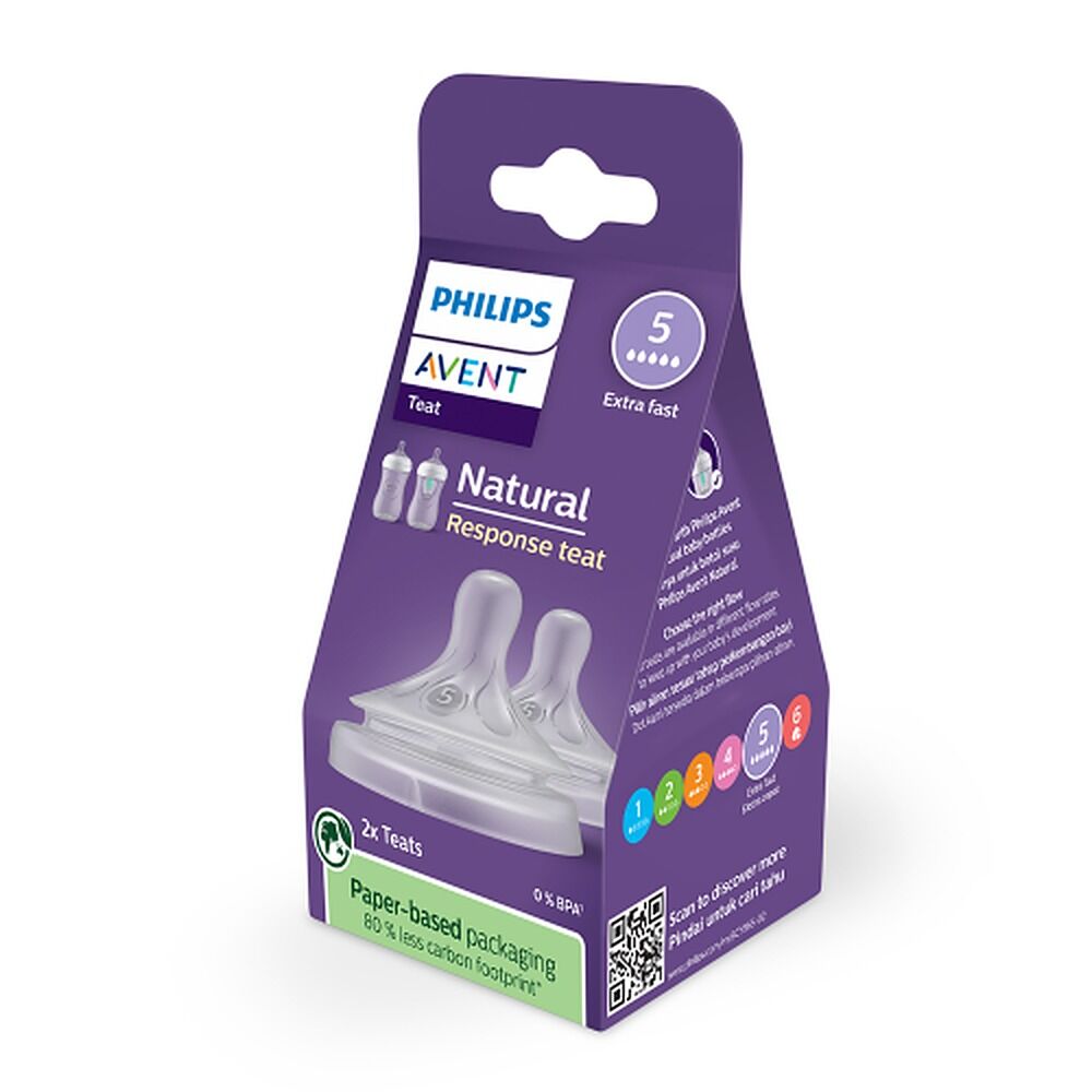 Philips Avent Natural Response Teats 6 Month+ Flow 5 2 Pack