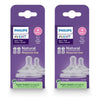 Philips Avent Natural Response Teats 3 Month+ Flow 4, 2 Pack Bundle of 2