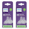 Philips Avent Natural Response Teats 0 Month+ Flow 2, 2 Pack Bundle of 2