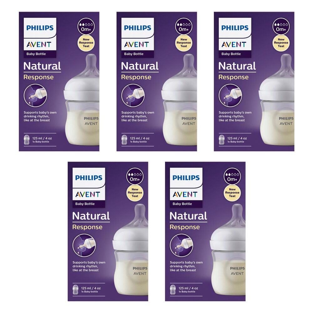 Philips Avent Natural Response 125mL Baby Bottle Pack of 5