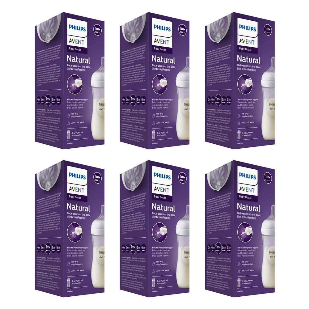 Philips Avent Natural Response 260mL Baby Bottle Pack of 6
