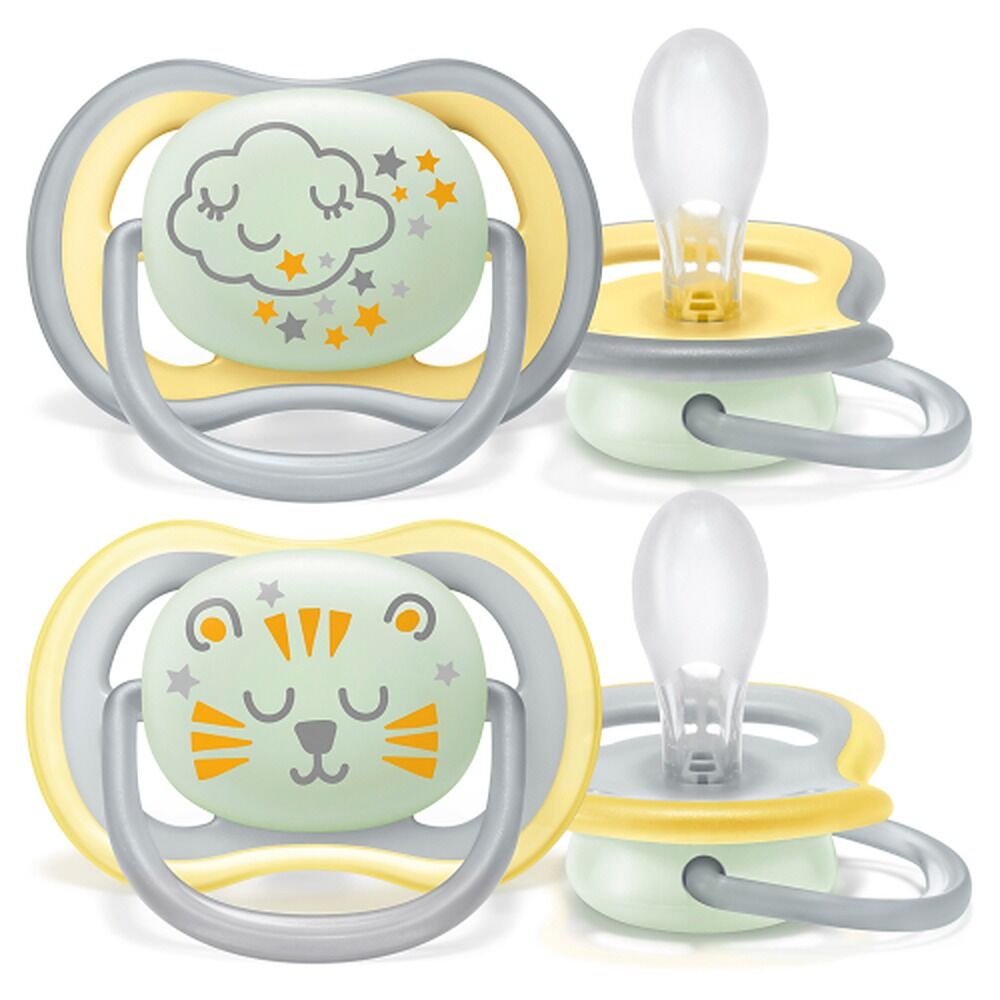 Philips Avent Ultra Air Nighttime Soother 18 Months+ 2 Pack