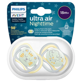 Philips Avent Ultra Air Nighttime Soother 18 Months+ 2 Pack