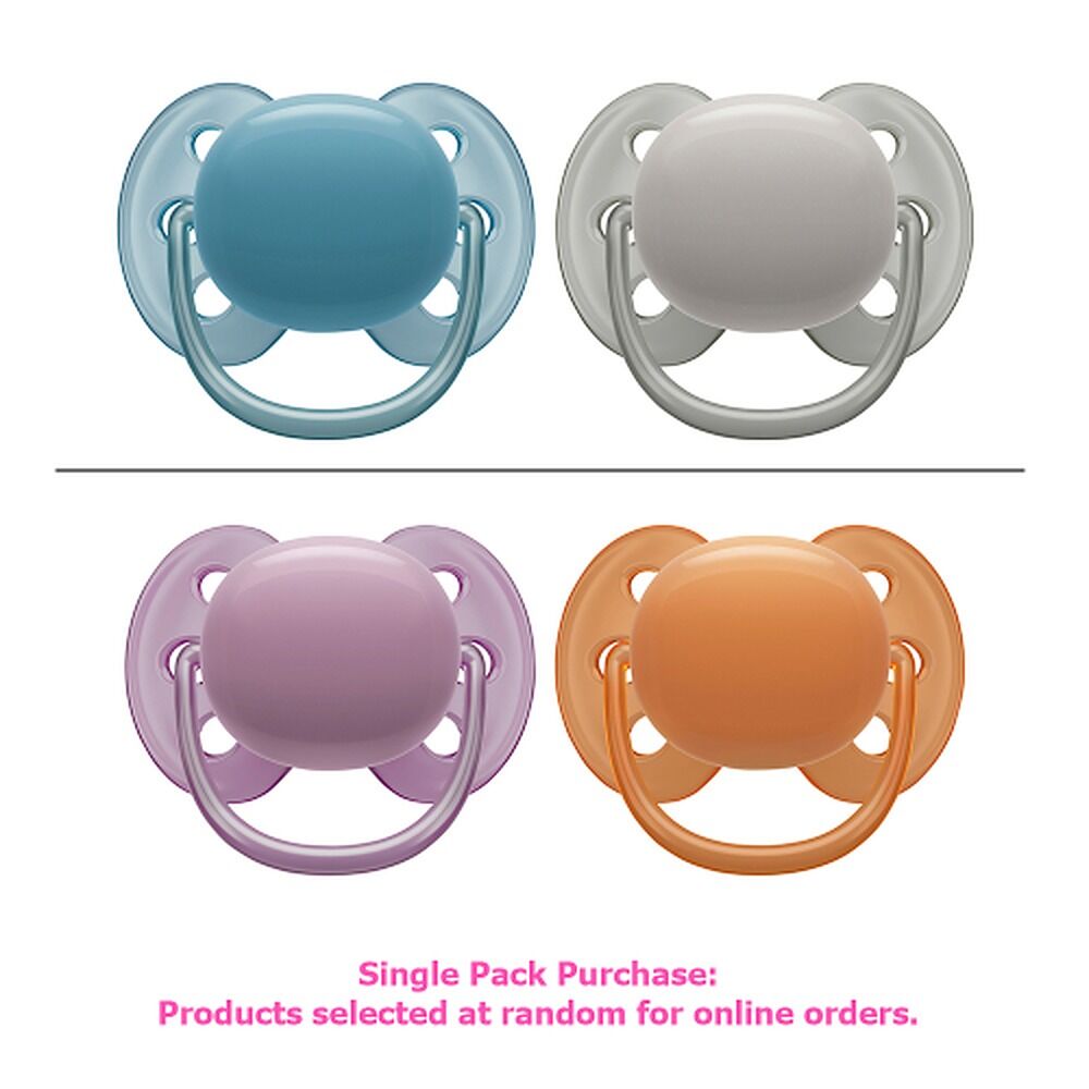 Philips Avent Ultra Soft Soother Plain 6-18 Months 2 Pack
