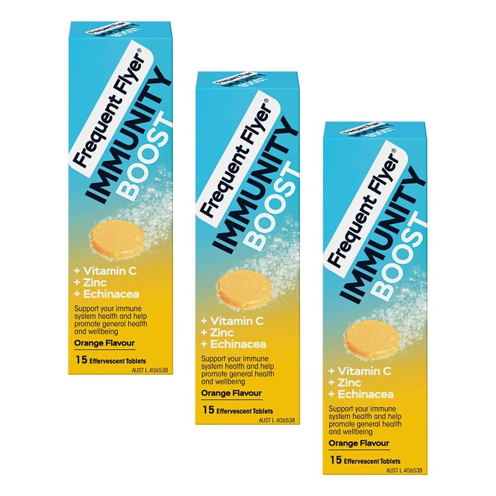 Frequent Flyer Immunity Boost Orange 15 Tablets Pack of 3