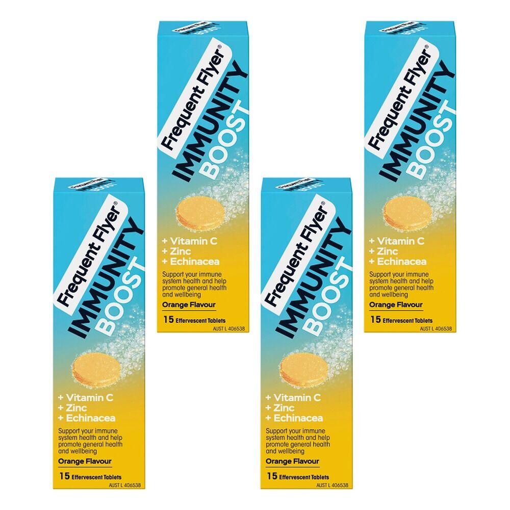 Frequent Flyer Immunity Boost Orange 15 Tablets Pack of 4