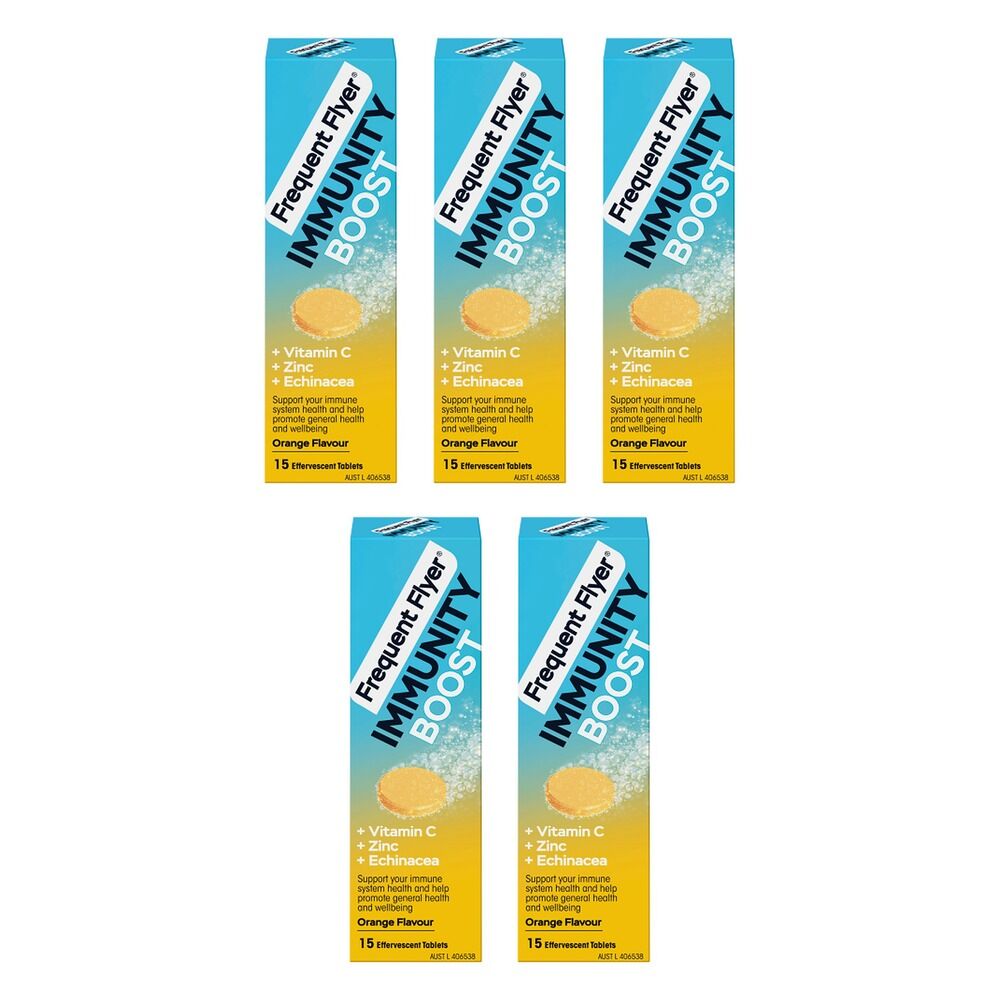 Frequent Flyer Immunity Boost Orange 15 Tablets Pack of 5