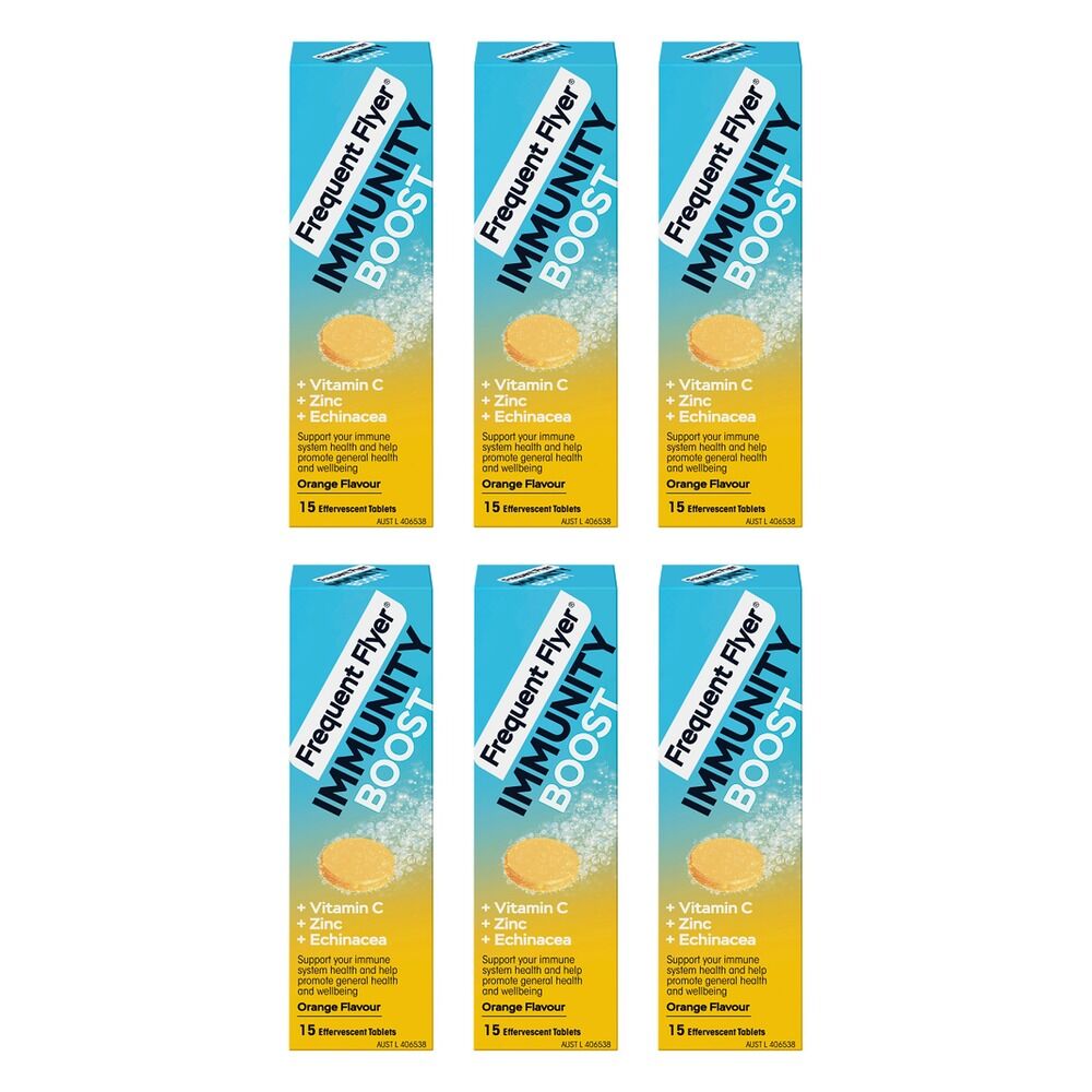 Frequent Flyer Immunity Boost Orange 15 Tablets Pack of 6