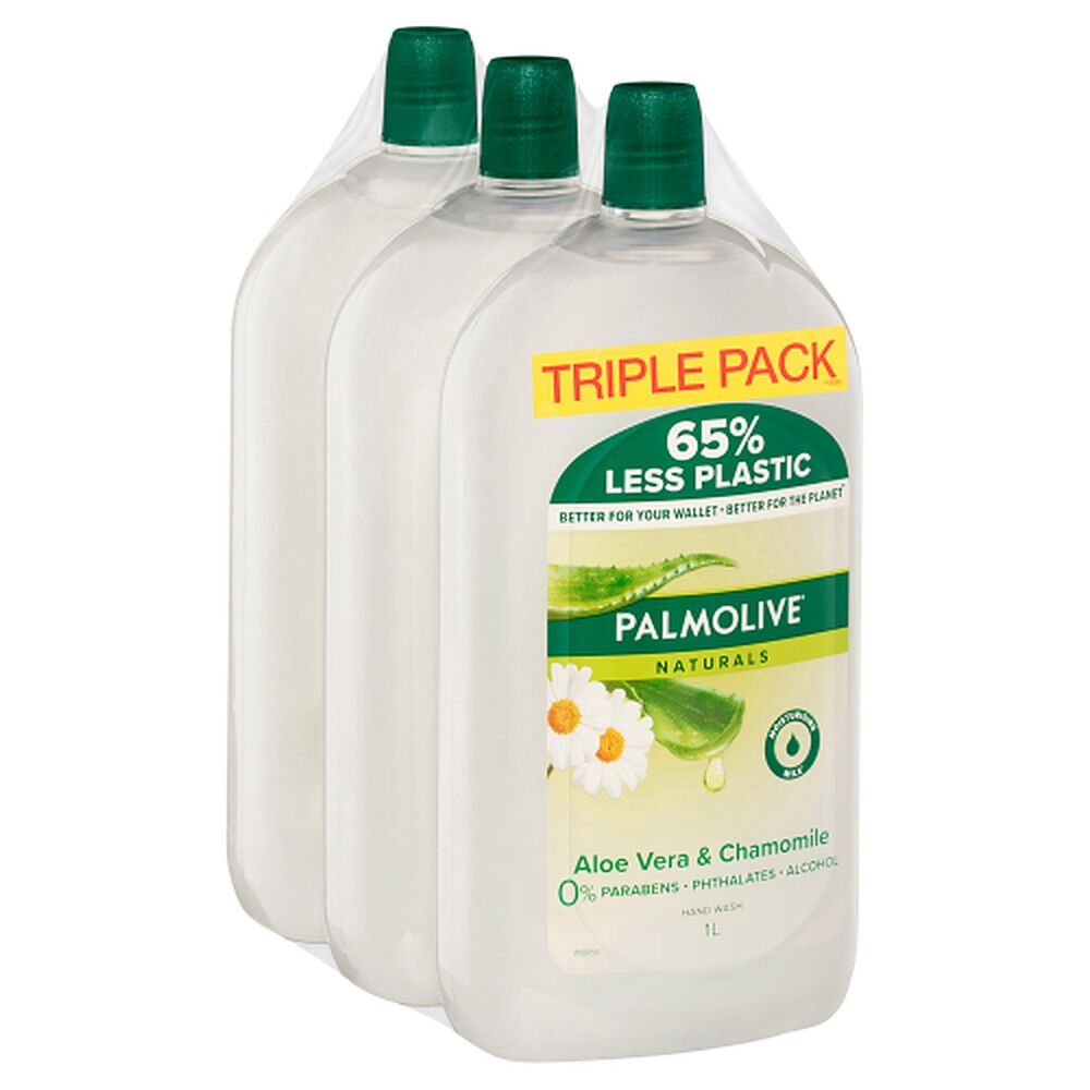 Palmolive Naturals Hand Wash Soap Aloe Vera & Chamomile 3 x 1L