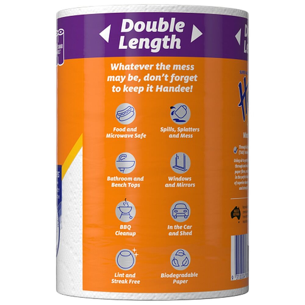 Handee Ultra Double Length Paper Towels 2 Pack x 4
