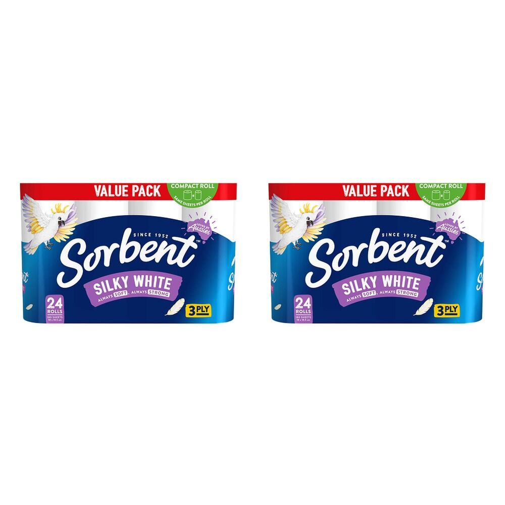 Sorbent Toilet Tissue 24 Pack Bundle of 2
