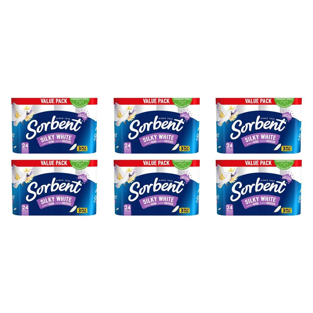 Sorbent Toilet Tissue 24 Pack Bundle of 6